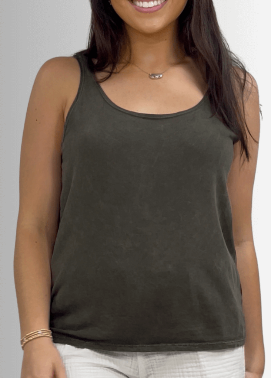 Twenty Four Seven Cotton Tank in Burnt Red Clay - Concordia Style Boutique