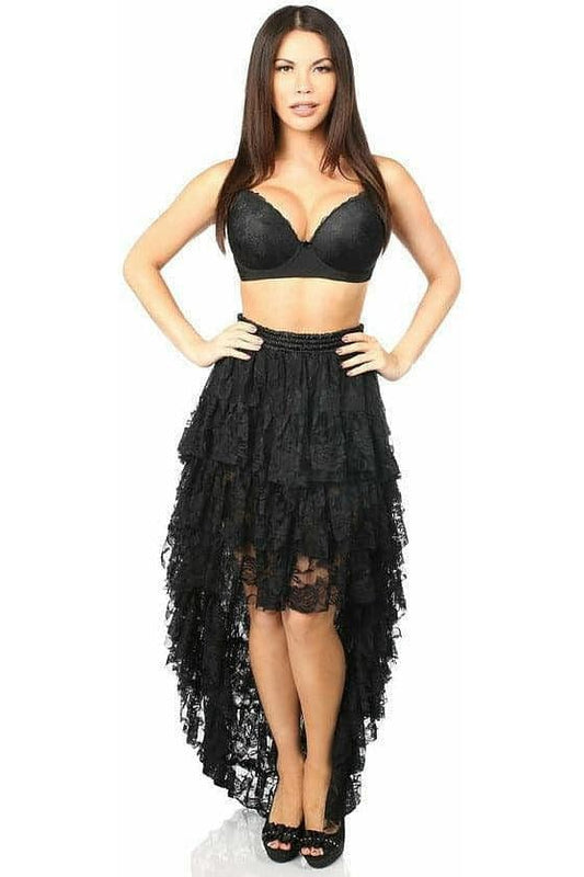 Black High Low Lace Skirt - Concordia Style Boutique