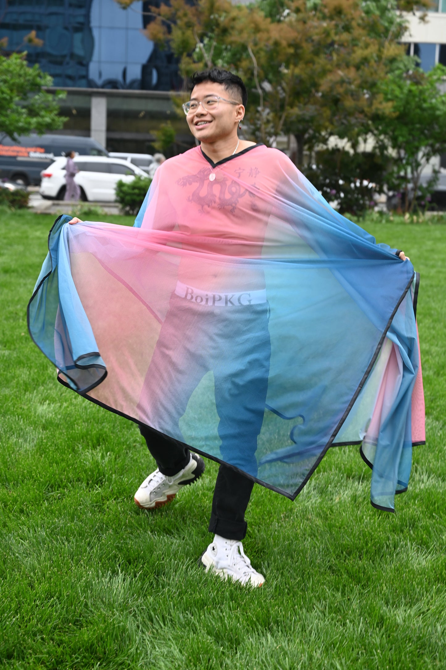 Deep Pink and Blue Ombre