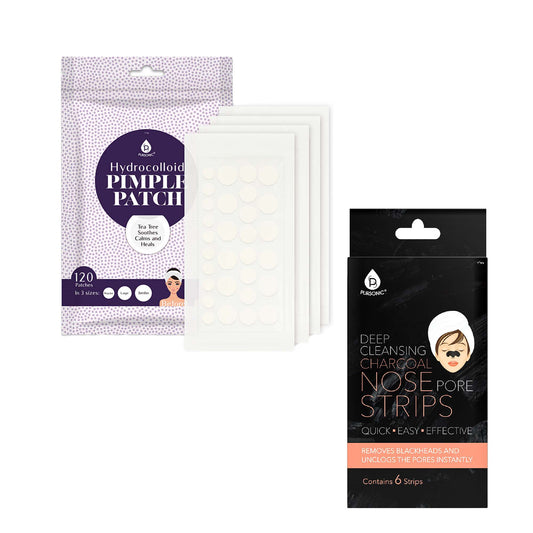 Pursonic Deep Cleansing Charcoal Nose Pore Strip 6-Pack & Hydrocolloid Pimple Patch, 120-Count - Concordia Style Boutique
