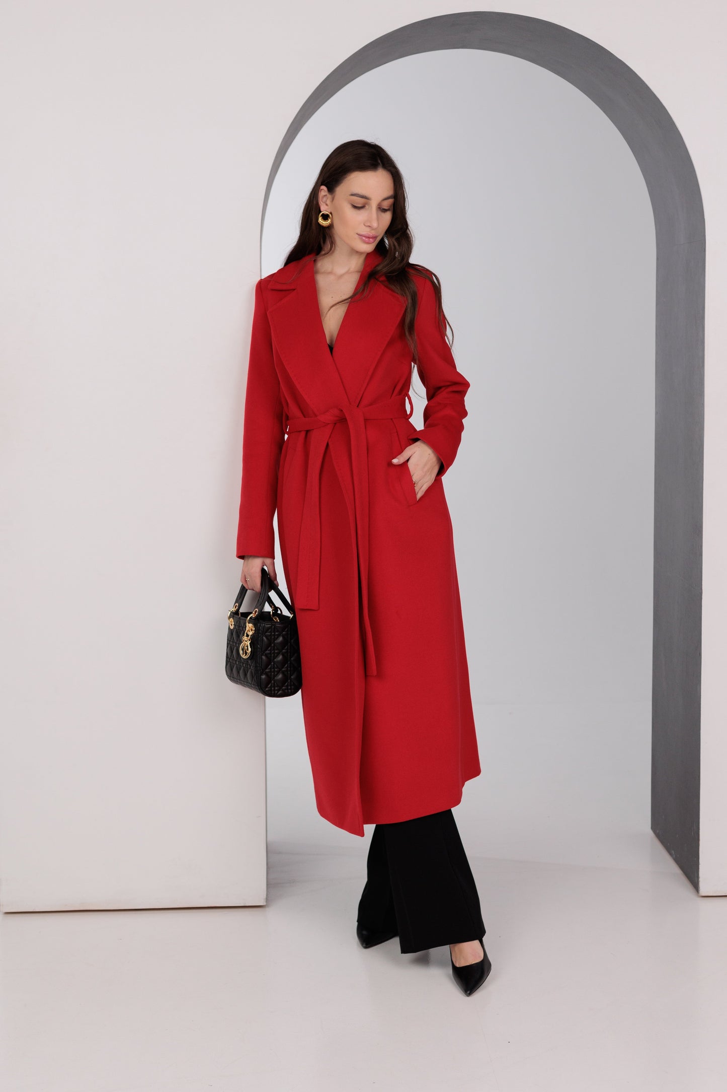 Astoria Classic Wraparound Wool Blend Overcoat