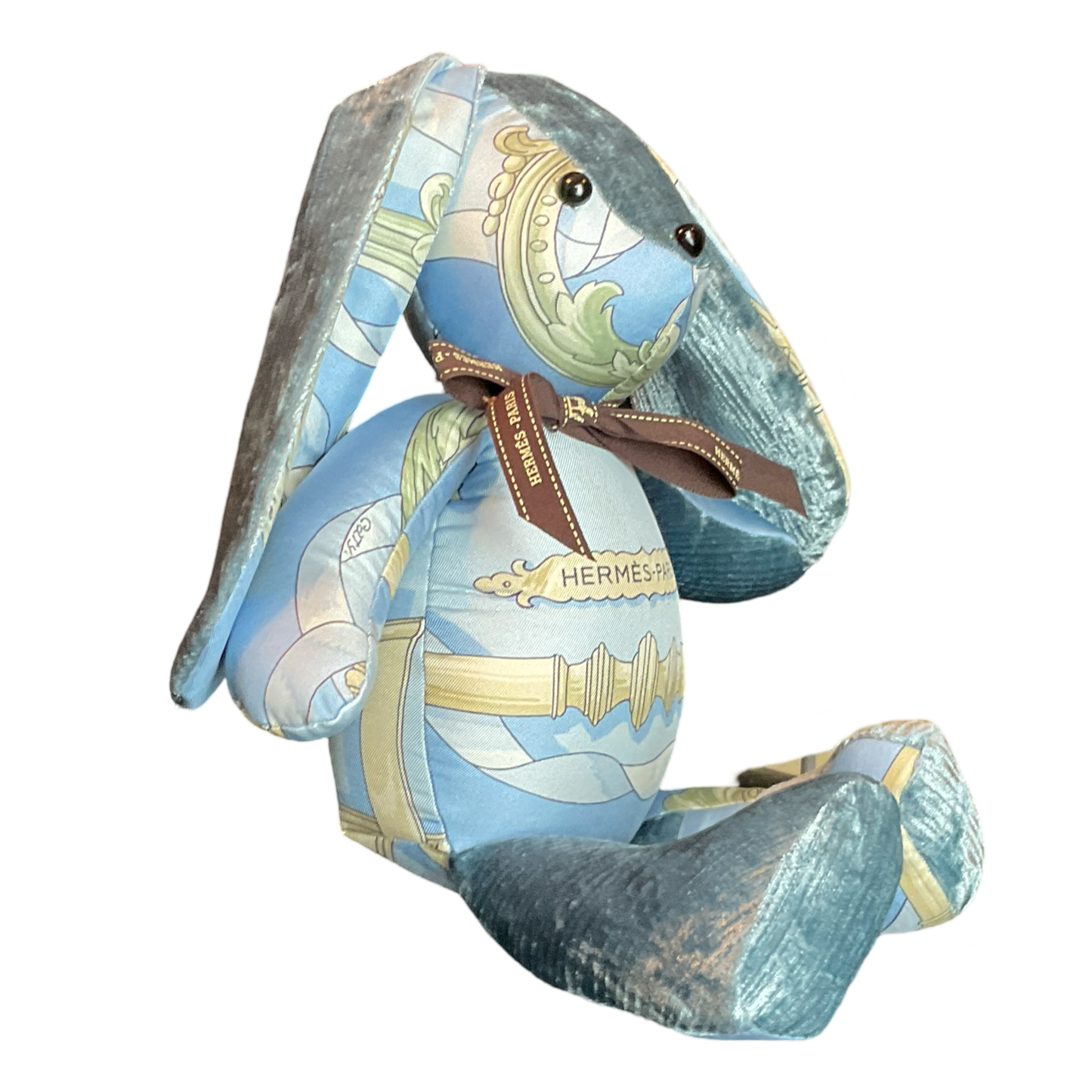 Ferronnerie Vintage Silk Scarf Patchwork Bunny