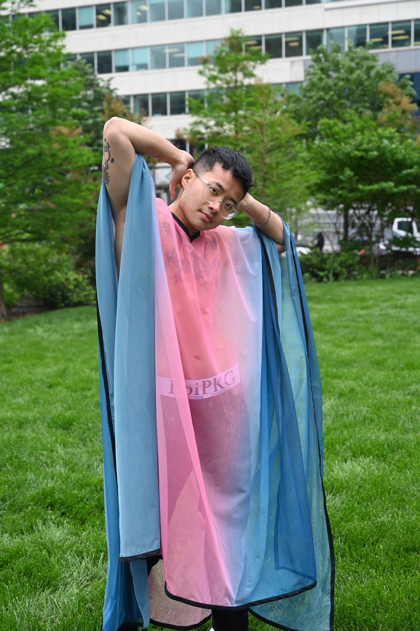 Deep Pink and Blue Ombre