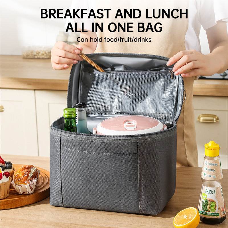 Lunch bag - Light, insulated, leak - proof, waterproof. Adjustable strap, reusable, for work, picnic, travel. - Concordia Style Boutique
