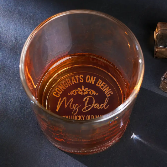 Personalized Engraved Whiskey Glass "Congrats On Being My Dad - From The Reason You Drink" - Personalized Gift - Premium Whiskey Glass from Concordia Style Boutique - Just $25.76! Shop now at Concordia Style Boutique