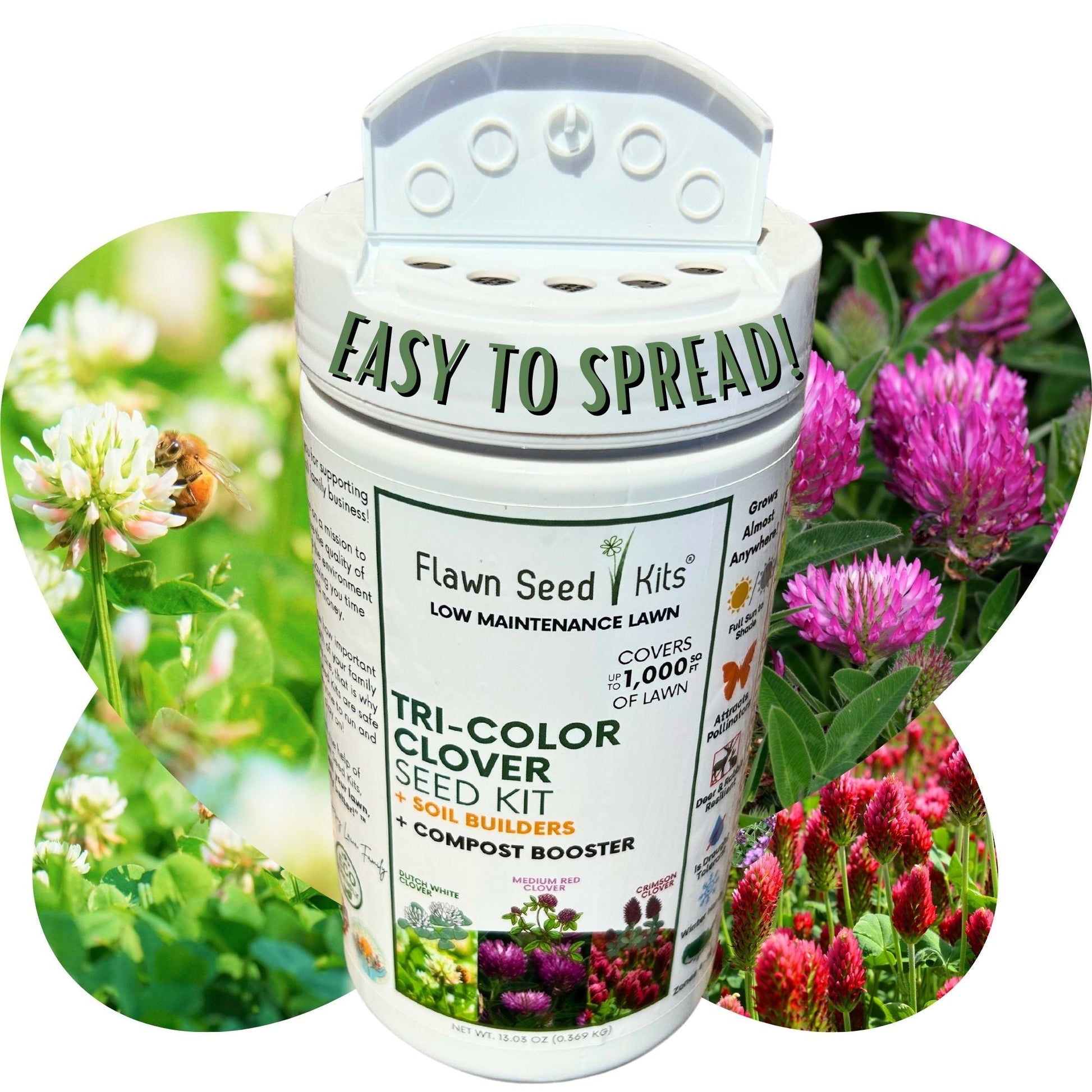 Tri-Color Clover Seed Easy Spread Shaker - Concordia Style Boutique