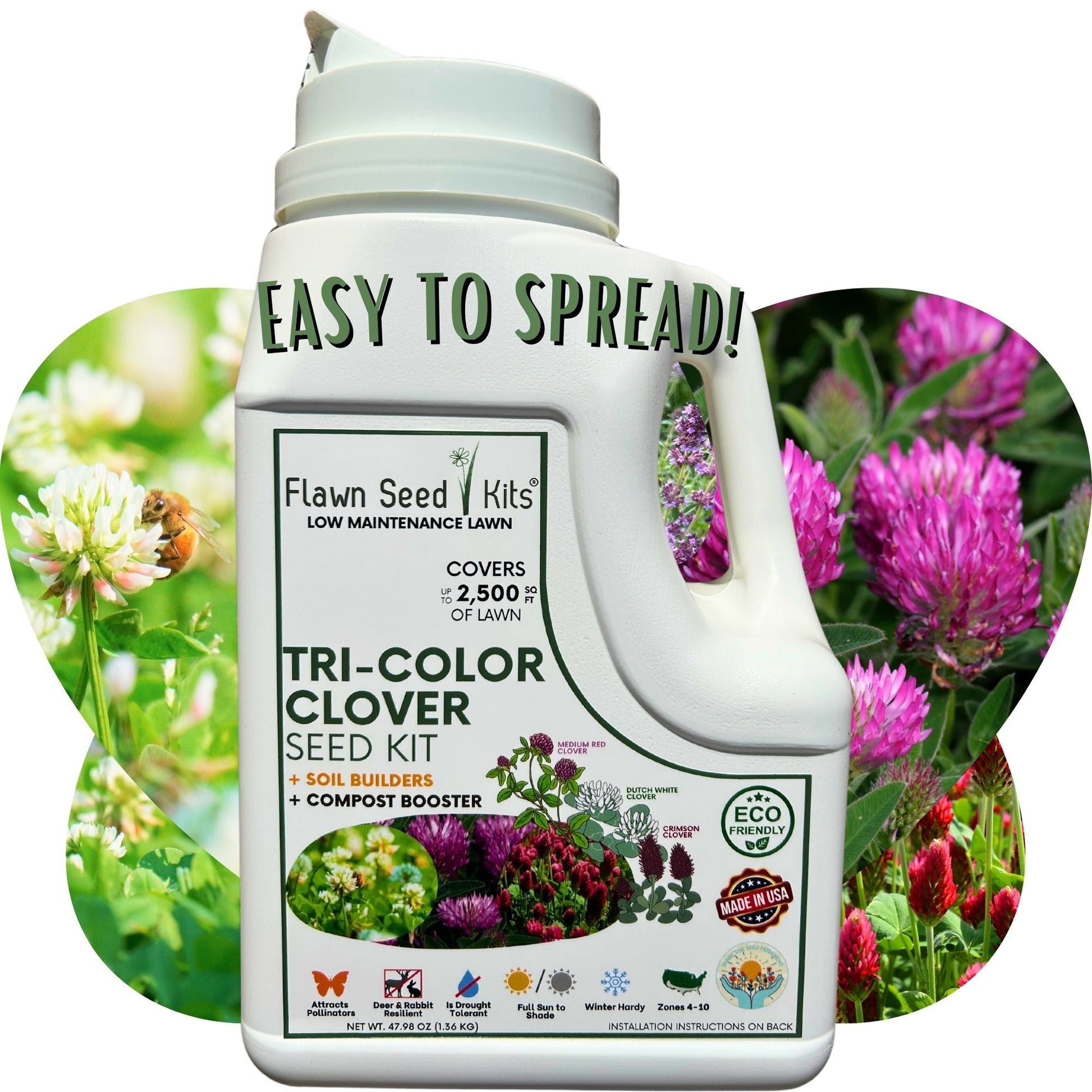 Tri-Color Clover Seed Easy Spread Shaker - Concordia Style Boutique