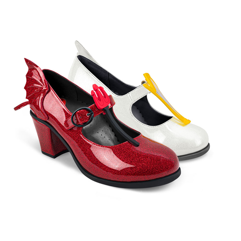 Chocolaticas® Mid Heels Angel & Demon Women's Mary Jane Pump - Concordia Style Boutique