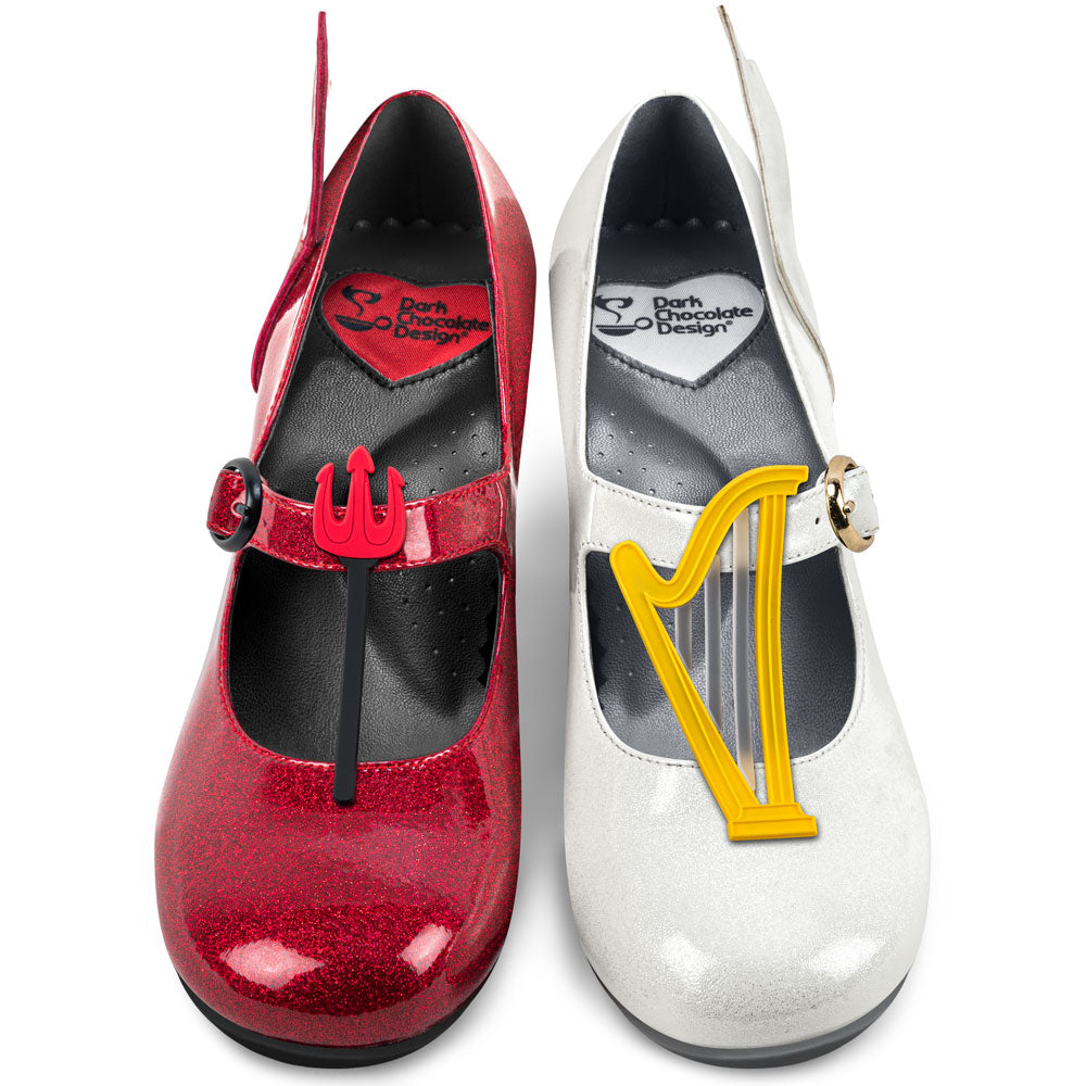Chocolaticas® Mid Heels Angel & Demon Women's Mary Jane Pump - Concordia Style Boutique