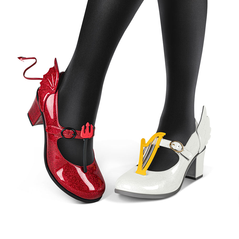 Chocolaticas® Mid Heels Angel & Demon Women's Mary Jane Pump - Concordia Style Boutique