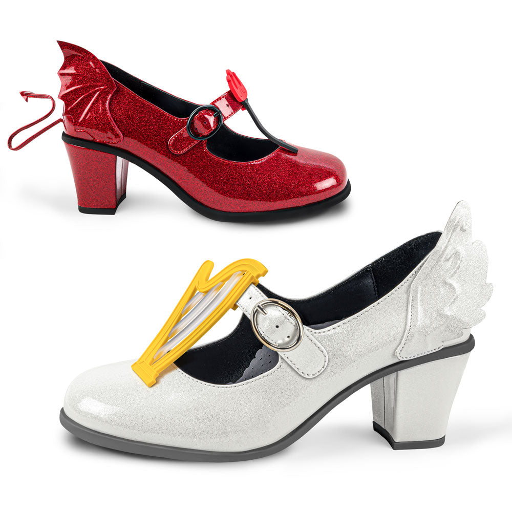 Chocolaticas® Mid Heels Angel & Demon Women's Mary Jane Pump - Concordia Style Boutique