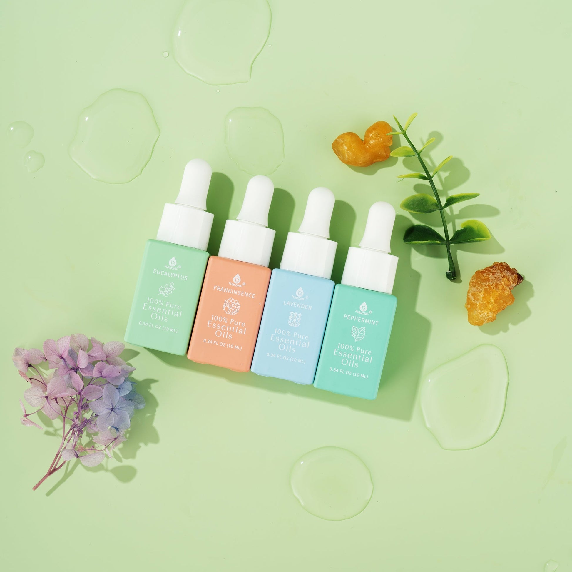 100% Pure Natural Essence Essential Oils – Nature’s Healing Power with Eucalyptus, Frankincense, Lavender, and Peppermint - Concordia Style Boutique
