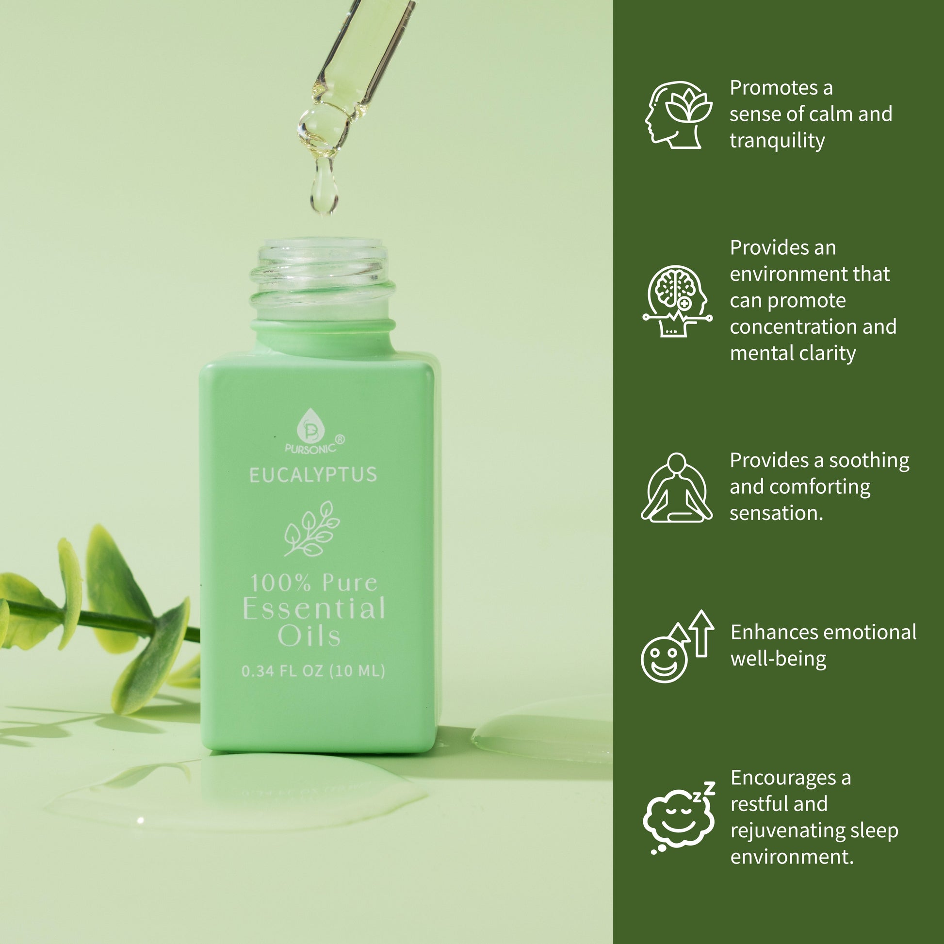 100% Pure Natural Essence Essential Oils – Nature’s Healing Power with Eucalyptus, Frankincense, Lavender, and Peppermint - Concordia Style Boutique