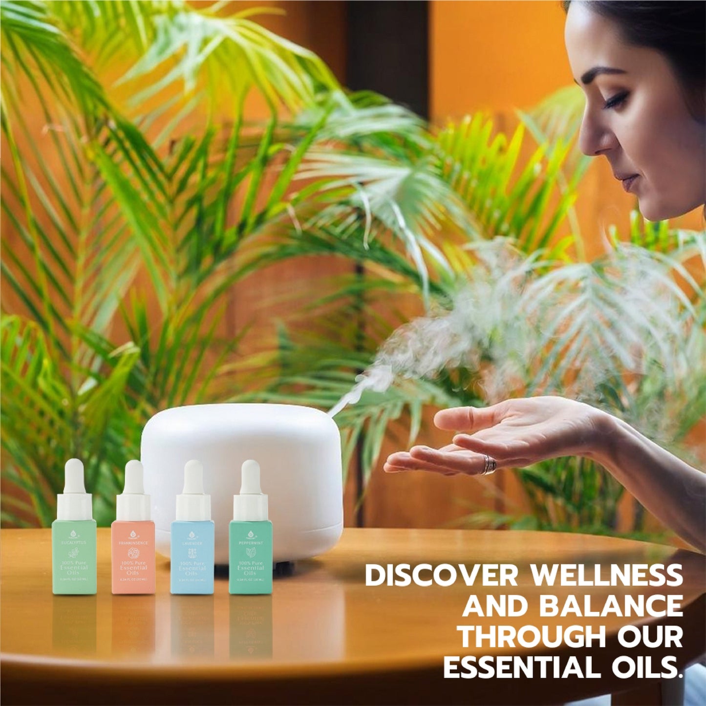 100% Pure Natural Essence Essential Oils – Nature’s Healing Power with Eucalyptus, Frankincense, Lavender, and Peppermint - Concordia Style Boutique