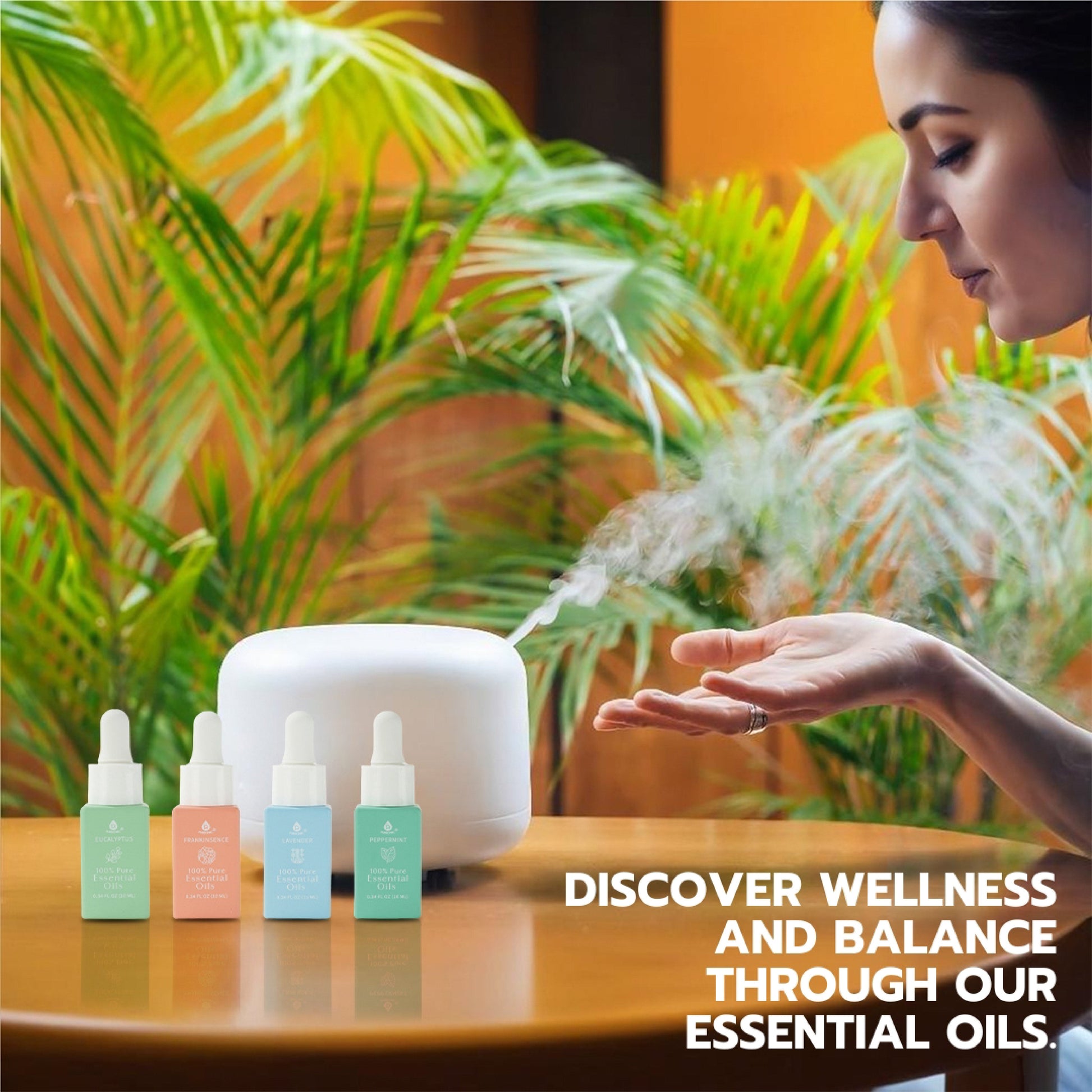 100% Pure Natural Essence Essential Oils – Nature’s Healing Power with Eucalyptus, Frankincense, Lavender, and Peppermint - Concordia Style Boutique