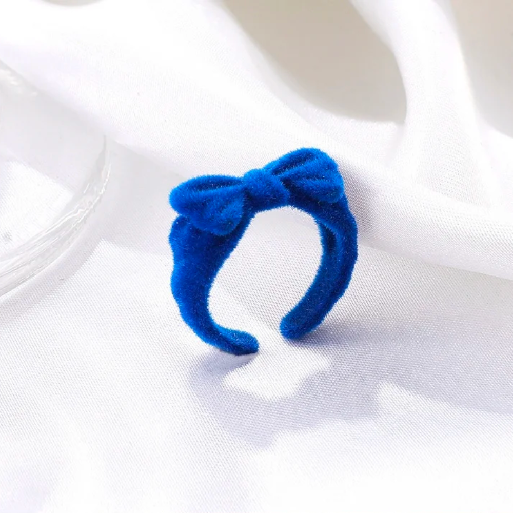 VELVET BOWKNOT RING (ADJUSTABLE) - Concordia Style Boutique