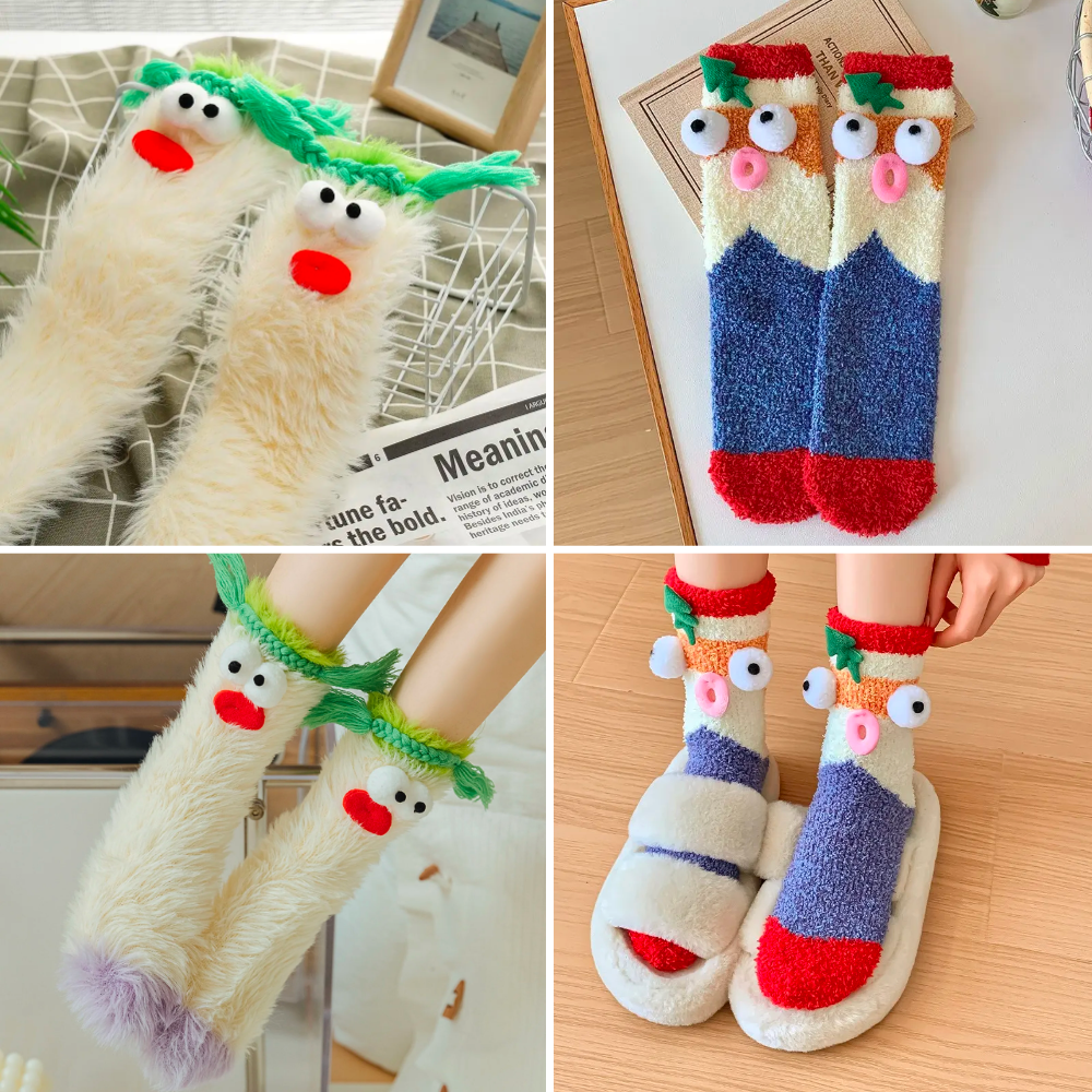 CARTOON FUZZY SOCKS - Concordia Style Boutique