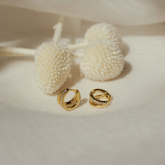 DOUBLE HOOP HUGGIE EARRINGS (PAIR) - Concordia Style Boutique