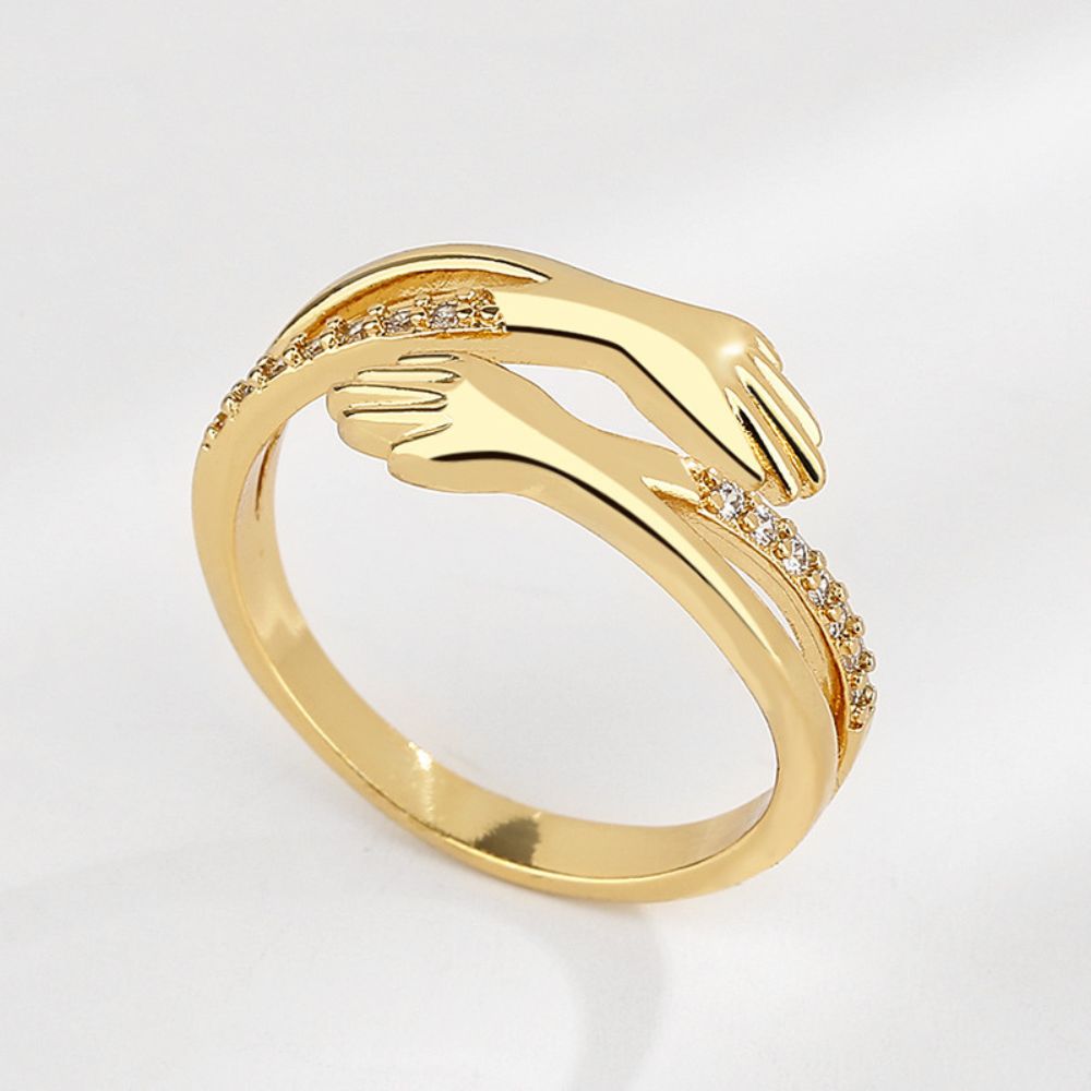 DIAMOND STUDDED HUG RING (ADJUSTABLE) - Concordia Style Boutique
