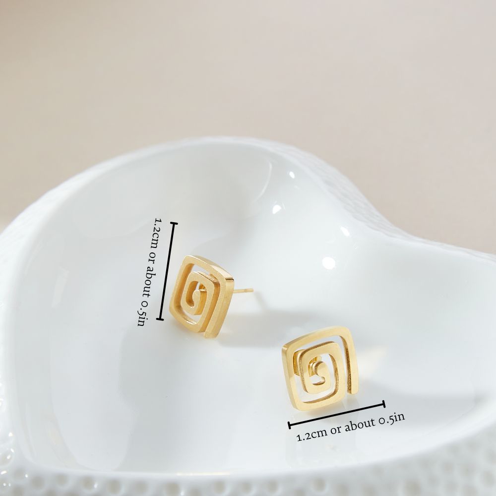 CHIC SPIRAL STUD EARRINGS (PAIR) - Concordia Style Boutique