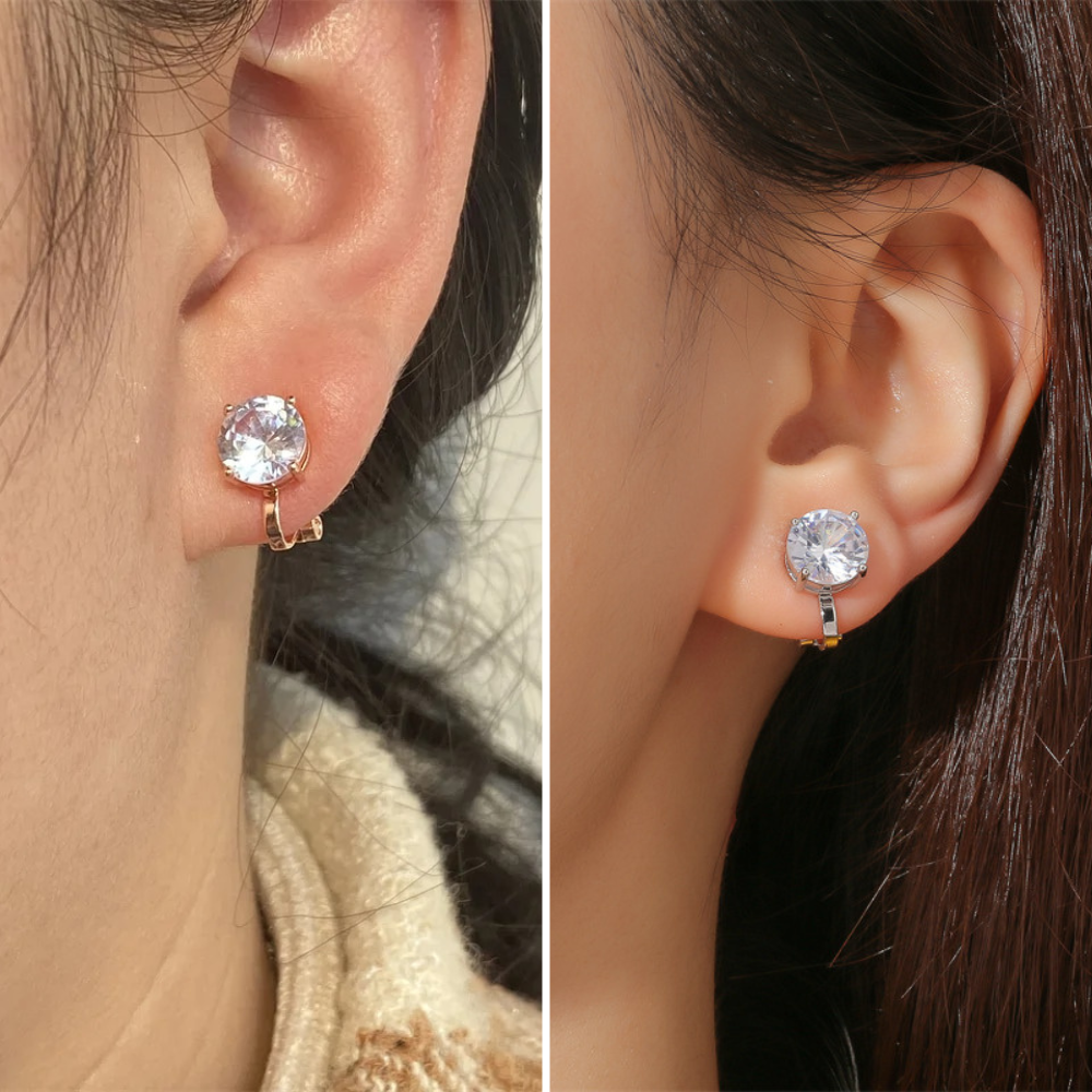 SOLITAIRE STUD EARRINGS (PAIR) - Concordia Style Boutique