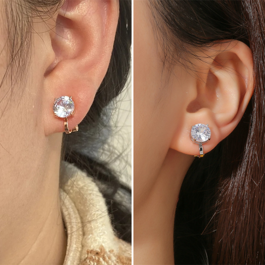 SOLITAIRE STUD EARRINGS (PAIR) - Concordia Style Boutique