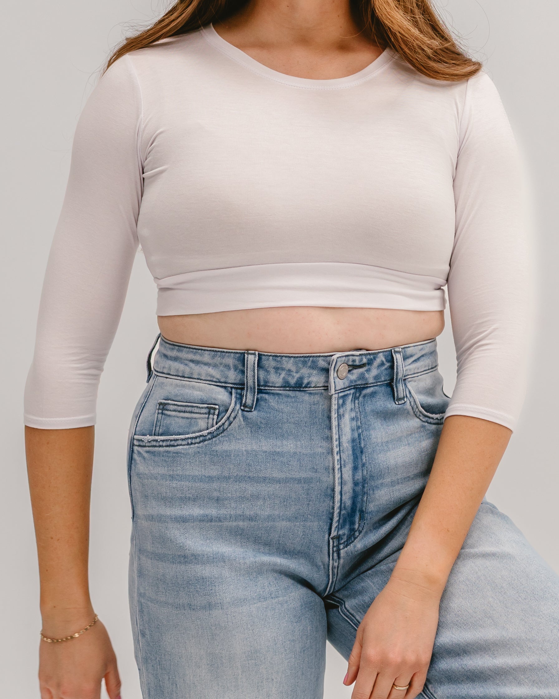 Crew Neck 3/4 Sleeve Halftee - Concordia Style Boutique