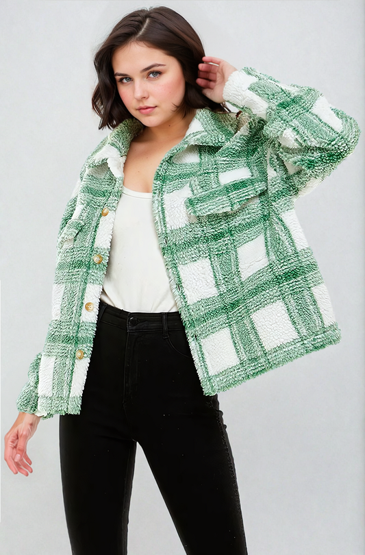 Emerald Enclave Faux Sherpa Jacket