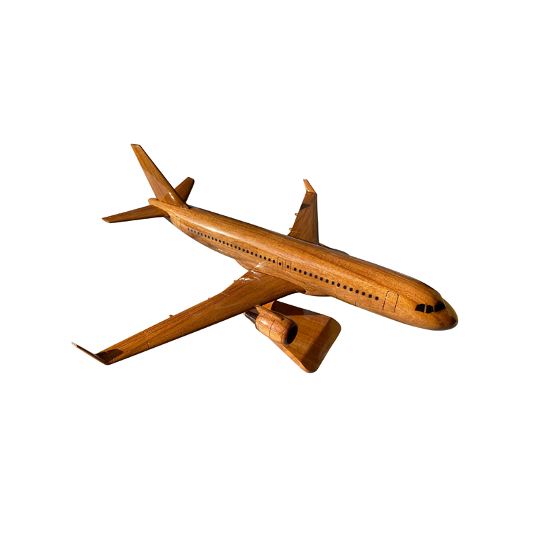 Airbus 320 Mahogany Wood Desktop Airplane Model