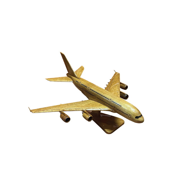Airbus 380  Mahogany Wood Desktop Model