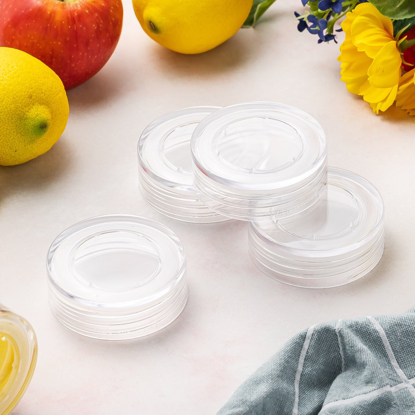 Replacement Crystal Clear Lids For Skinny Series Bottles, 10oz & 16oz