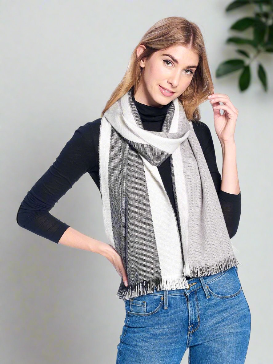 Reversible Alpaca Highland Scarf