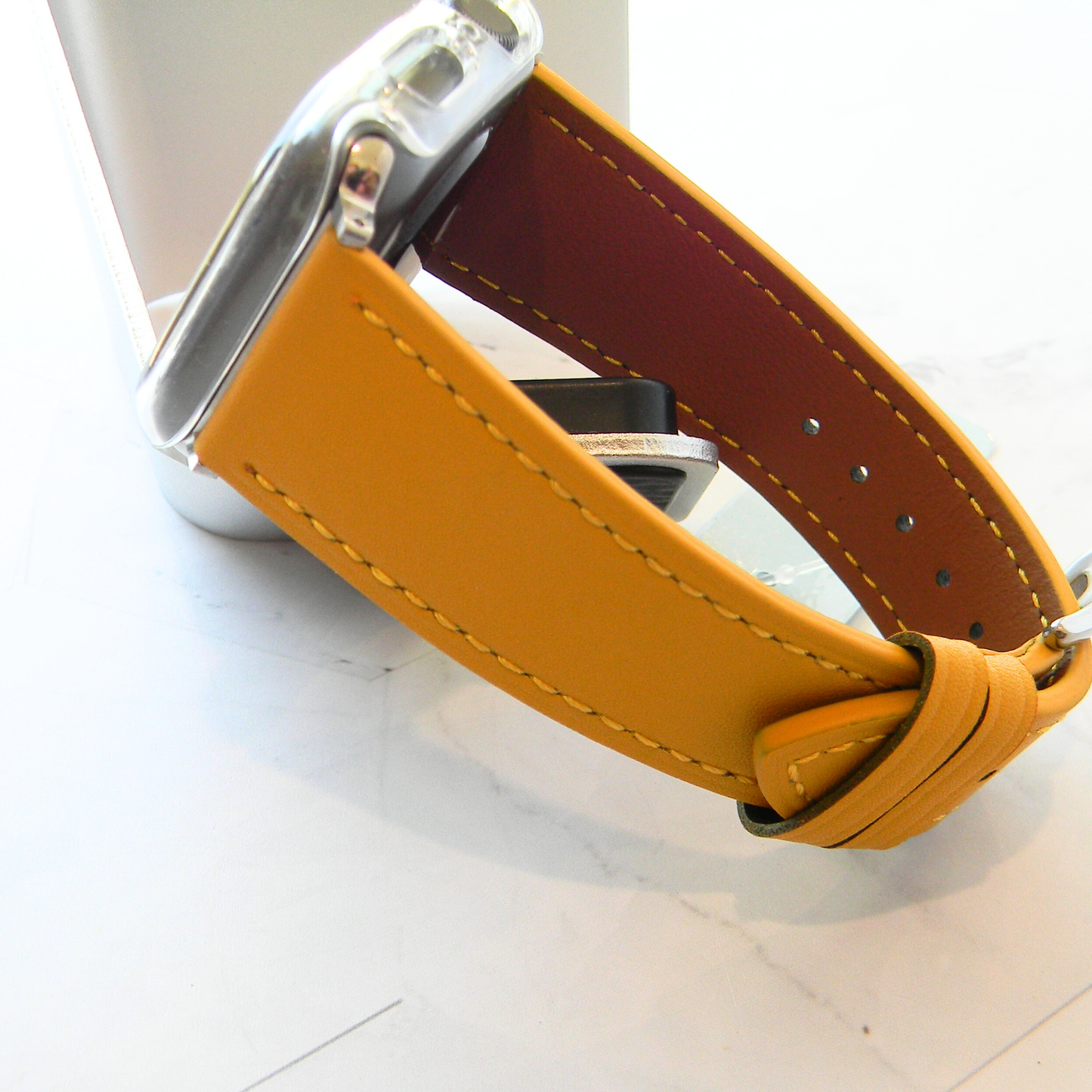 Leather Watch Bands Made for with Apple Watch - Solid Color Bands