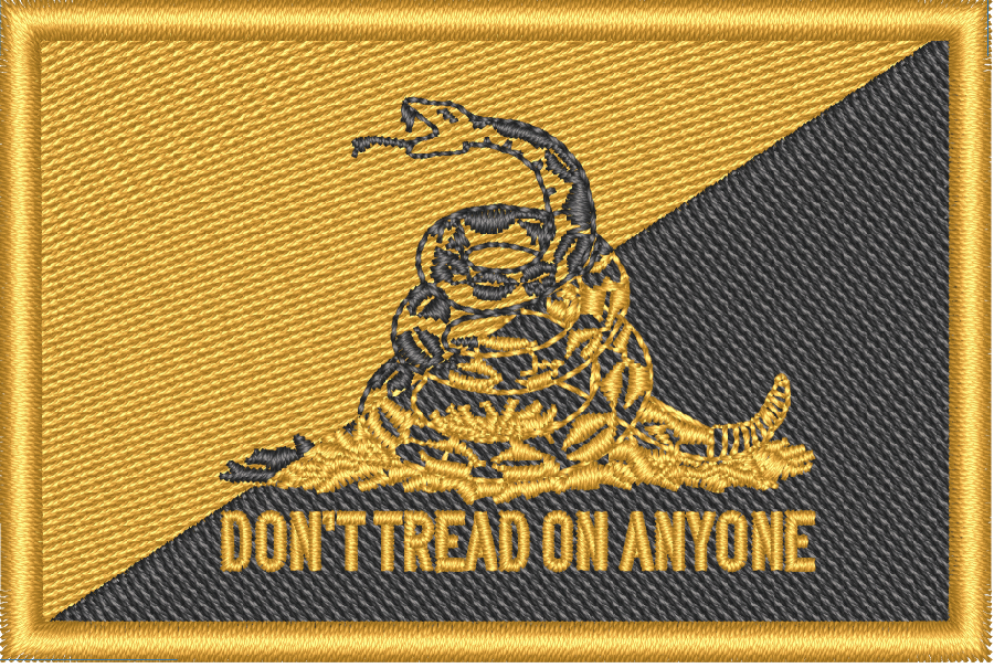 Ancap Gadsden Flag Morale Patch - Concordia Style Boutique