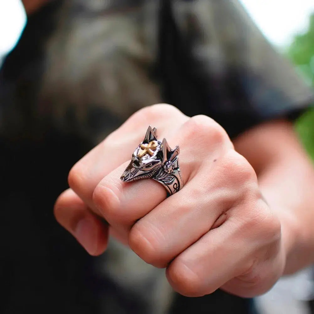 Anubis Wolf Handsome Ring For Men - Concordia Style Boutique