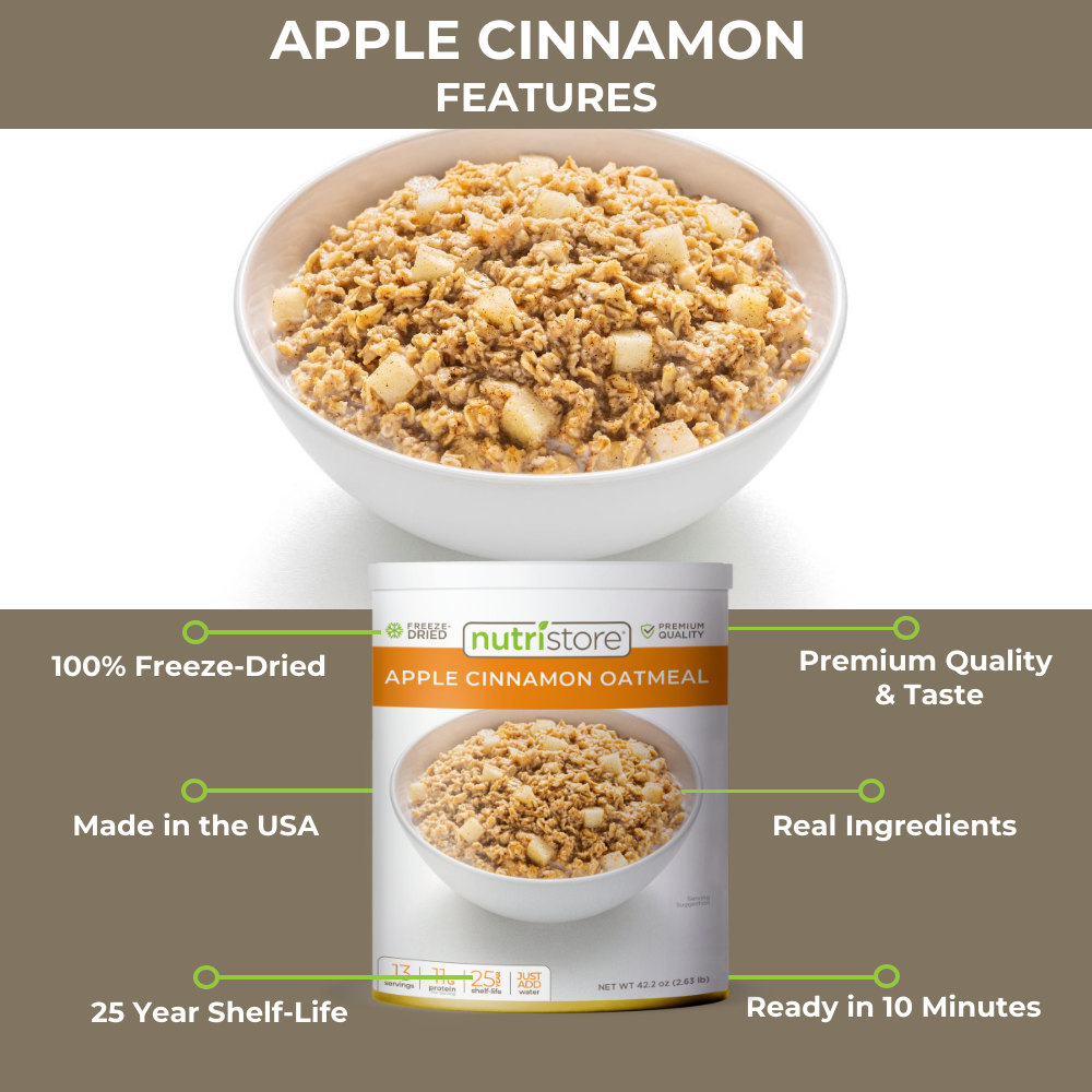 Apple Cinnamon Oatmeal Freeze Dried - #10 Can - Concordia Style Boutique