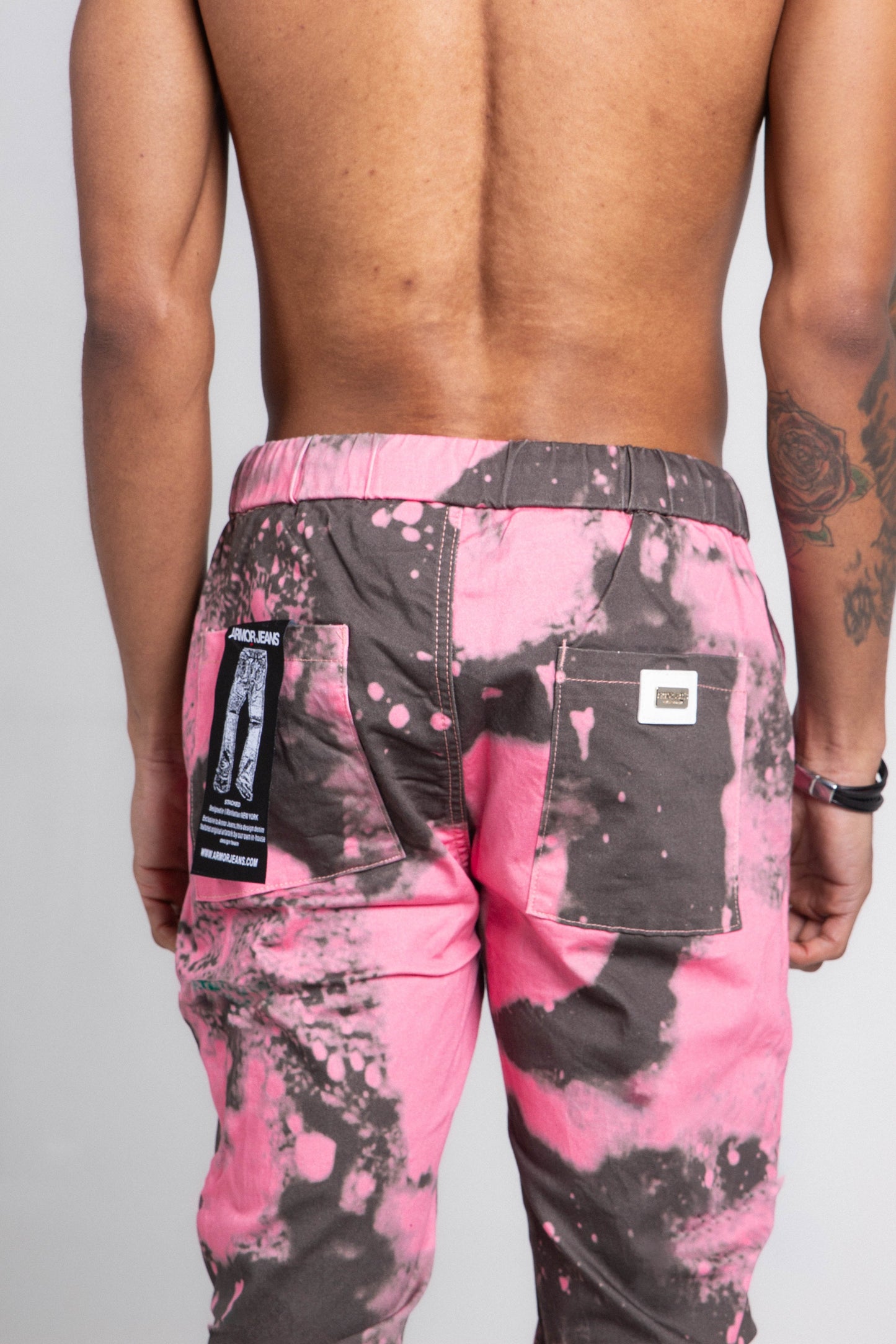 AJ04L COLOR DYE LOOSE JEANS