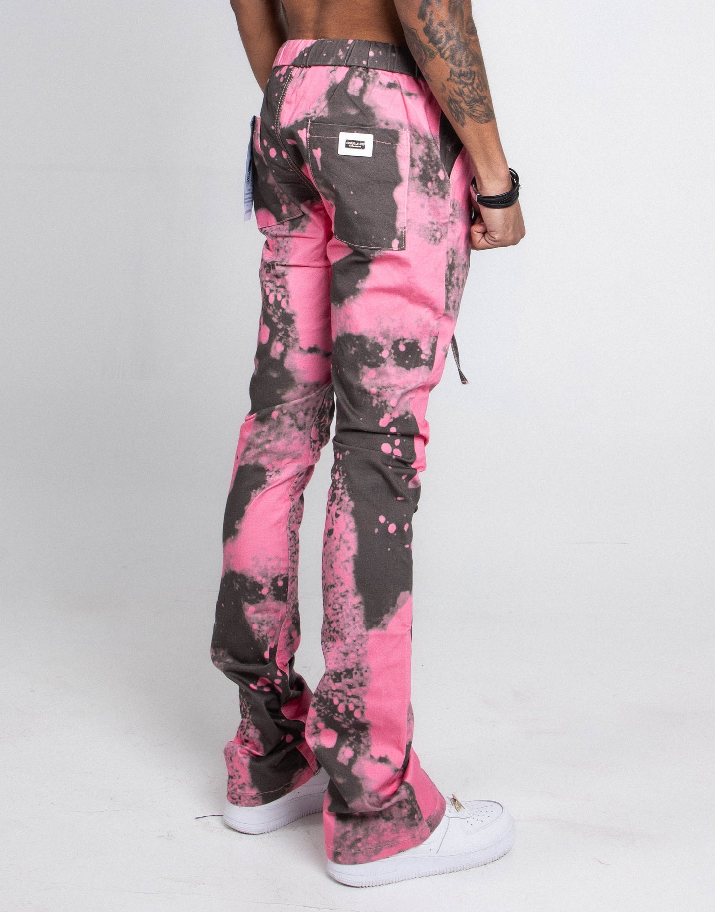 AJ04L COLOR DYE LOOSE JEANS