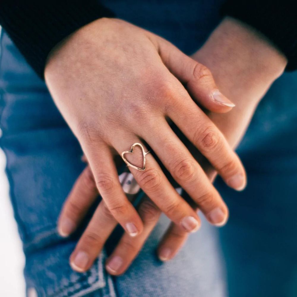 CUTOUT HEART RING (ADJUSTABLE) - Concordia Style Boutique