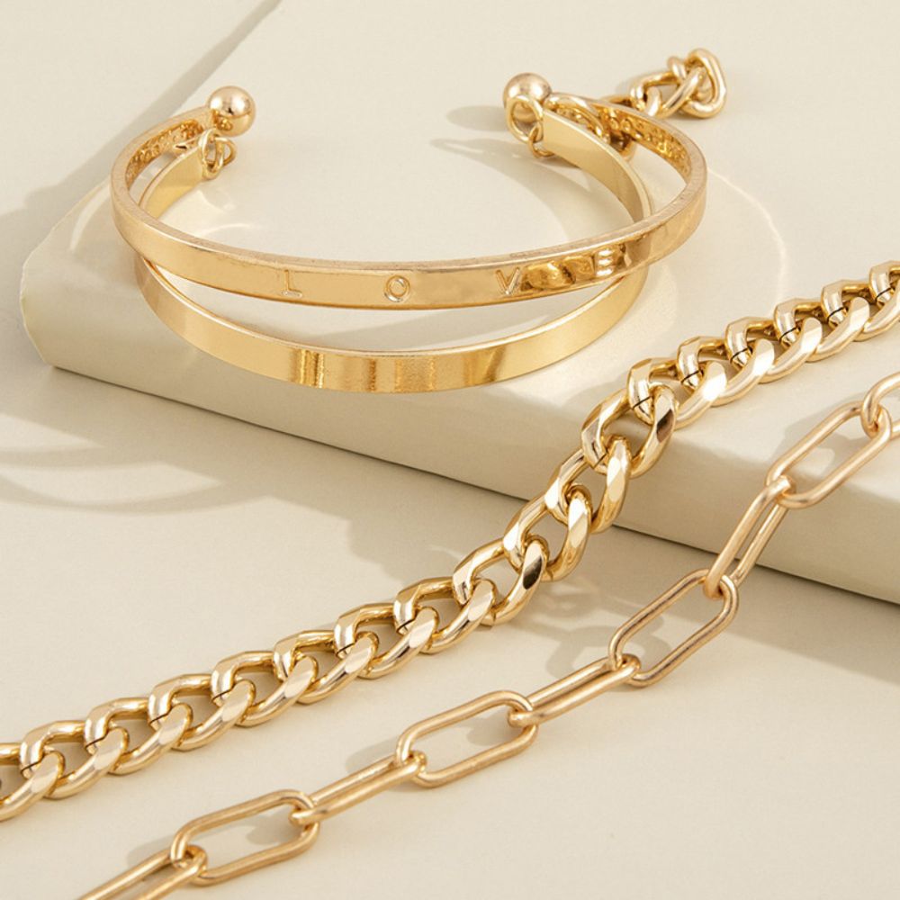 GILDED BRACELET SET (ADJUSTABLE) - Concordia Style Boutique