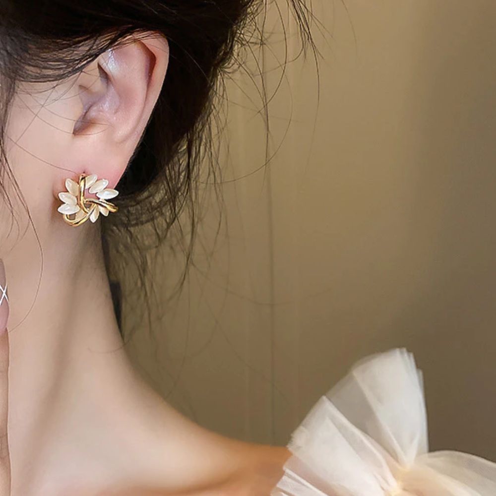 OPAL PETAL STUD EARRINGS (PAIR) - Concordia Style Boutique