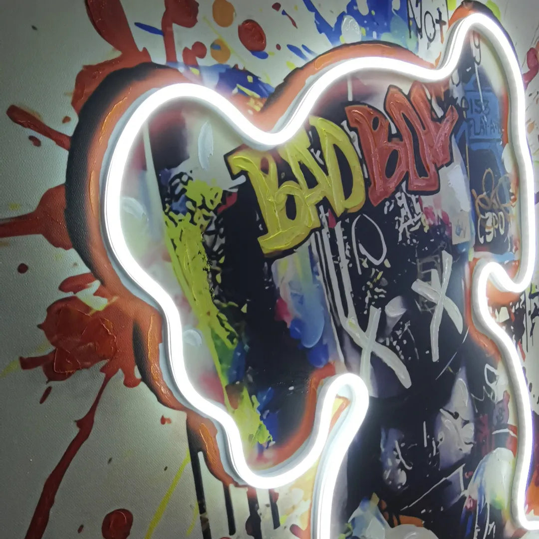 Dancing Street Art Figure LED Light – Modern LED Sculpture with X Eyes