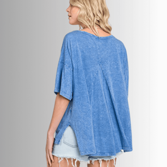 Aubree Cotton Slub Mineral Washed Top - Concordia Style Boutique