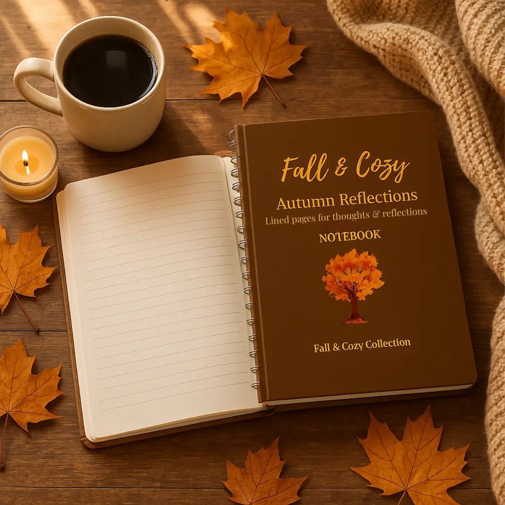 Autumn Leaves Notebook – Cozy Fall Notebook with Seasonal Tree Design