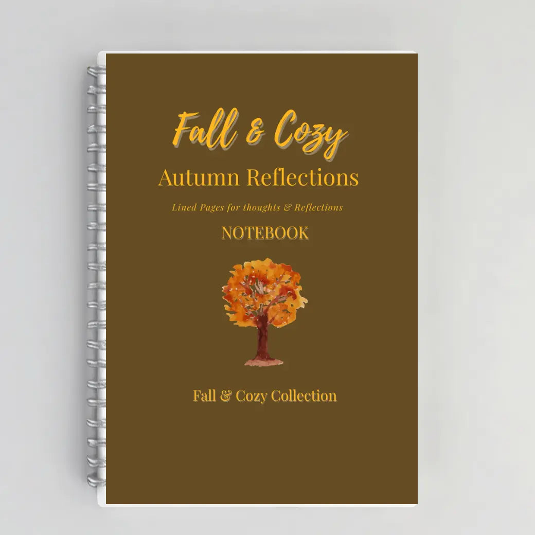 Autumn Leaves Notebook – Cozy Fall Notebook with Seasonal Tree Design