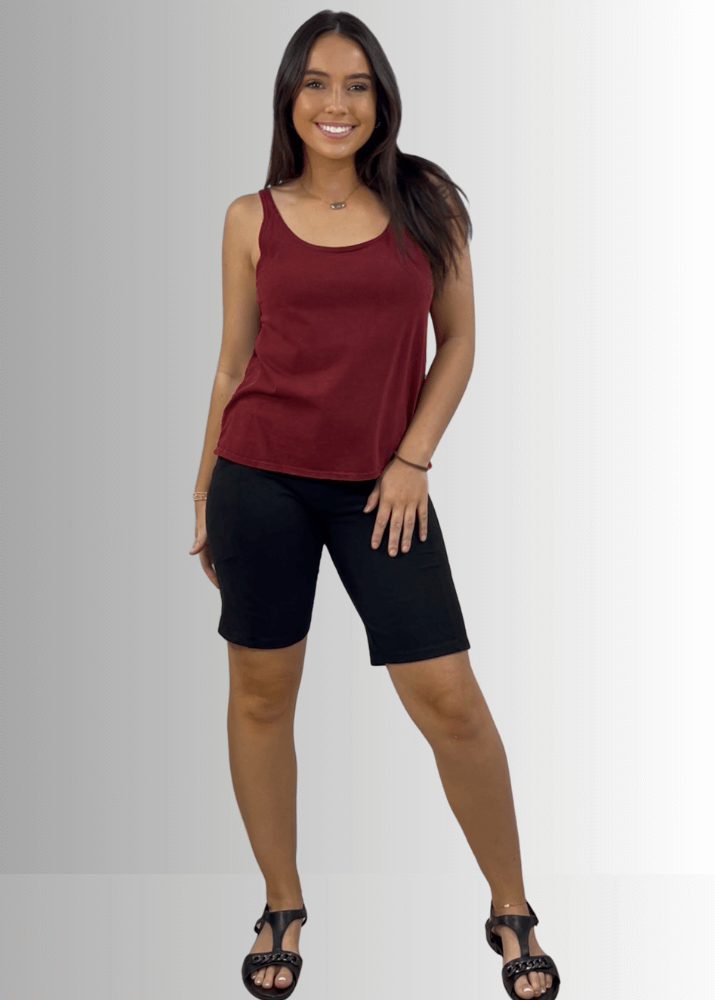 Twenty Four Seven Cotton Tank in Burnt Red Clay - Concordia Style Boutique