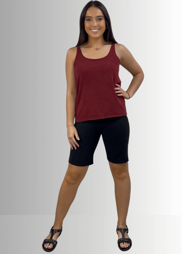 Twenty Four Seven Cotton Tank in Burnt Red Clay - Concordia Style Boutique