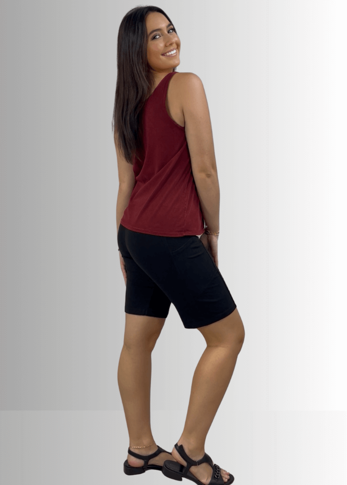 Twenty Four Seven Cotton Tank in Burnt Red Clay - Concordia Style Boutique