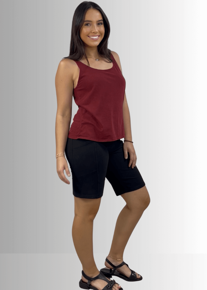 Twenty Four Seven Cotton Tank in Burnt Red Clay - Concordia Style Boutique