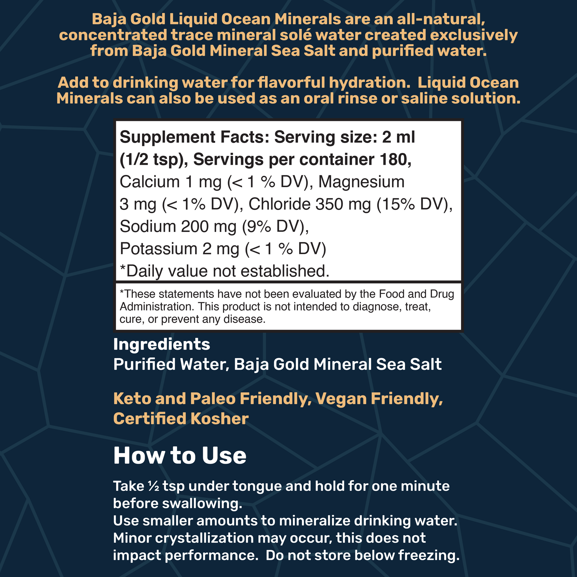Baja Gold Liquid Ocean Minerals - Concordia Style Boutique
